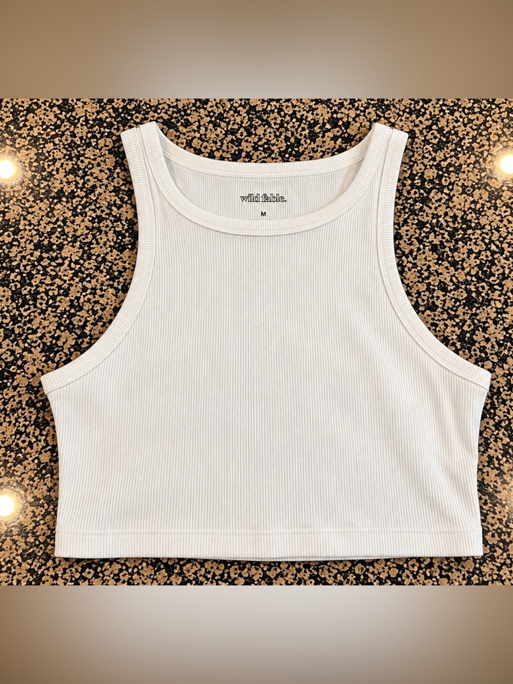 wild fable White Ribbed Tank Bandeau